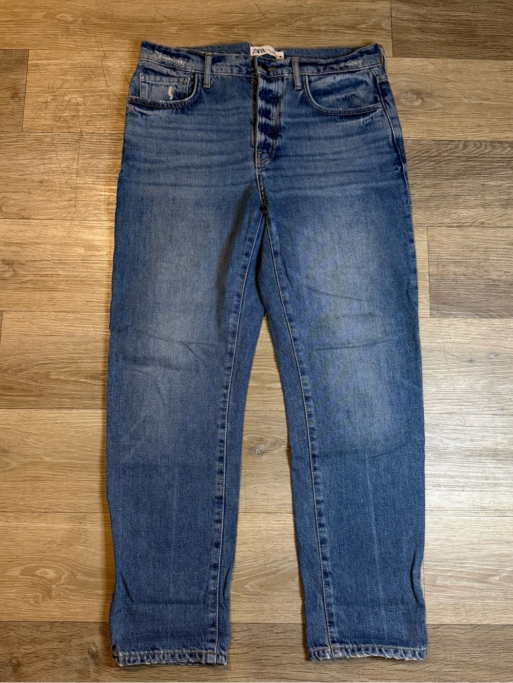 Zara Light Blue Denim Jeans - Button Fly